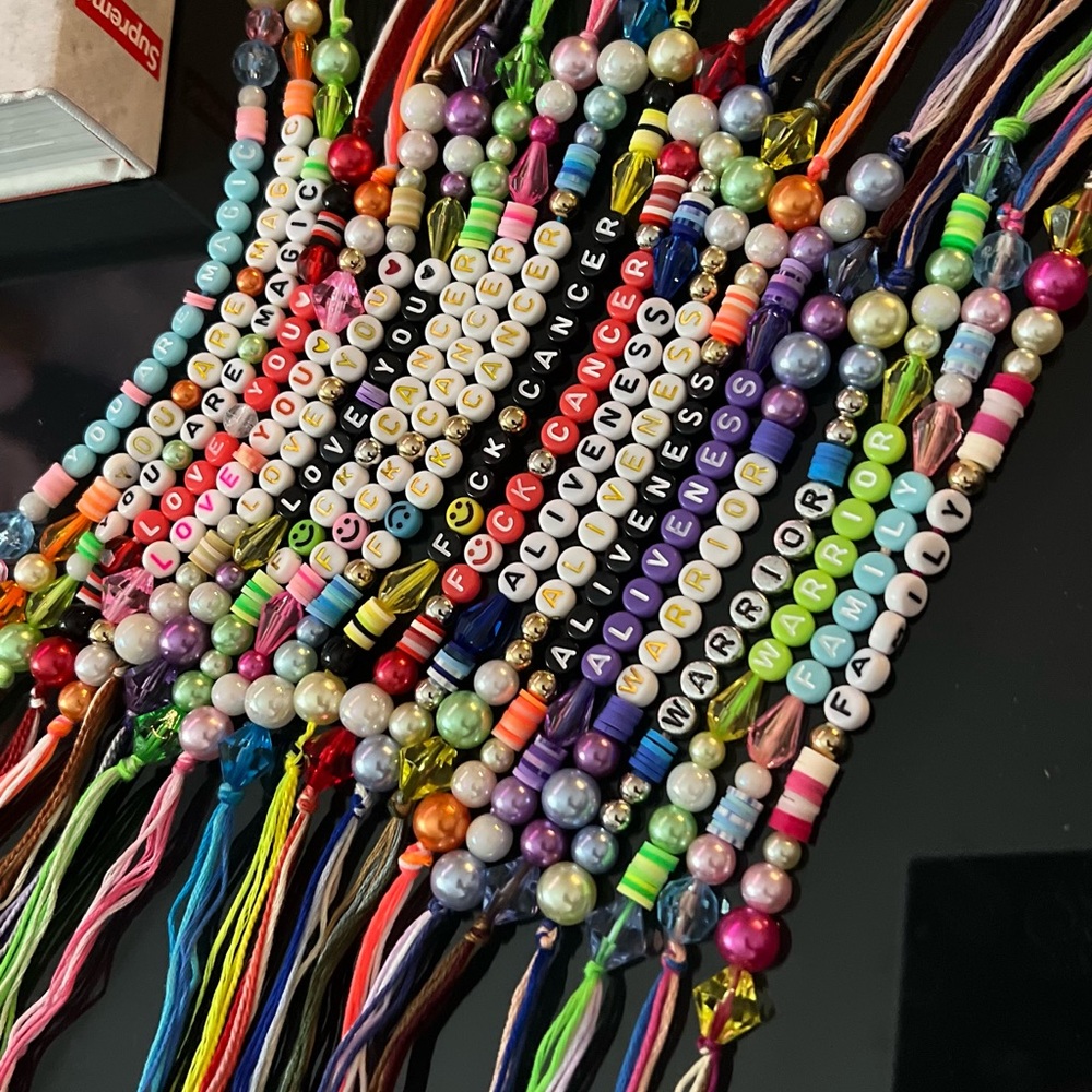 Custom beaded bracelets - pack of 5